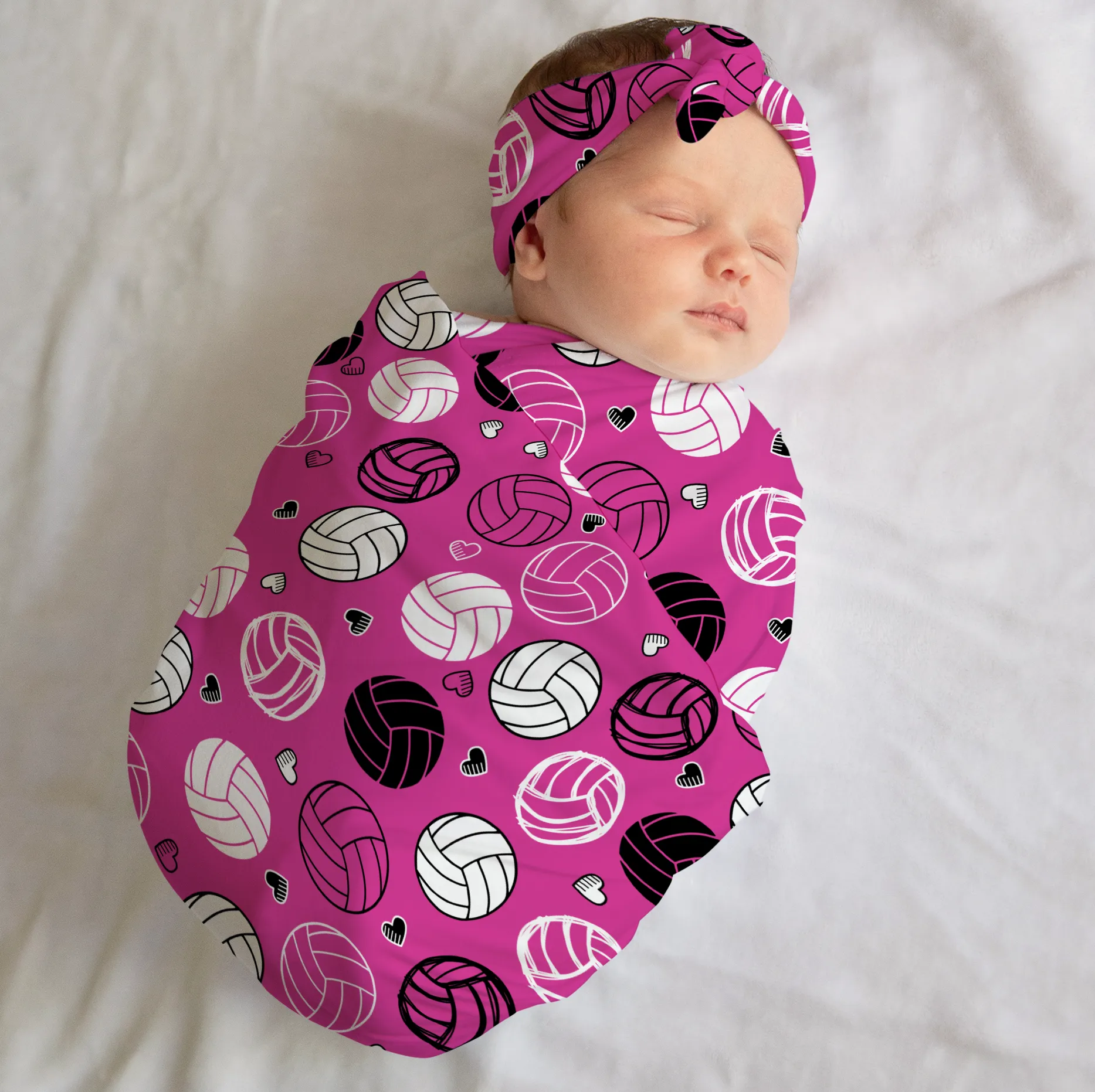 Volleyball Swaddle Set- Other Fabric Choices Available