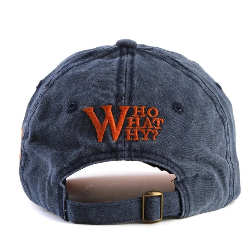 W Cotton Baseball Snapback Caps