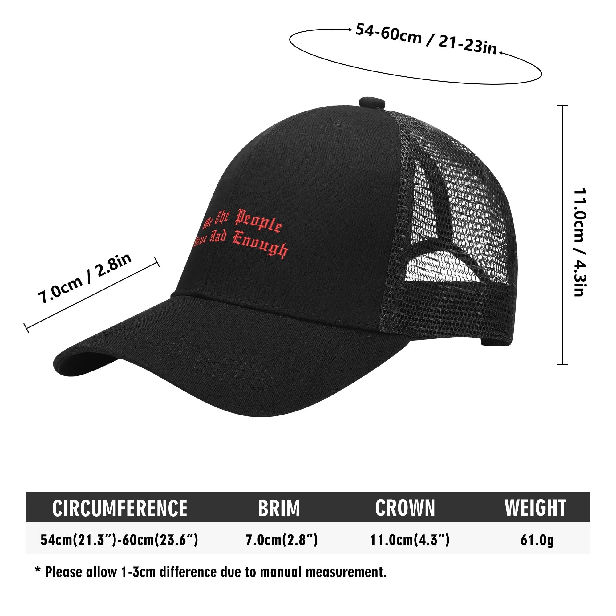 We The People Have Had Enough Emobrideried Trucker Hat
