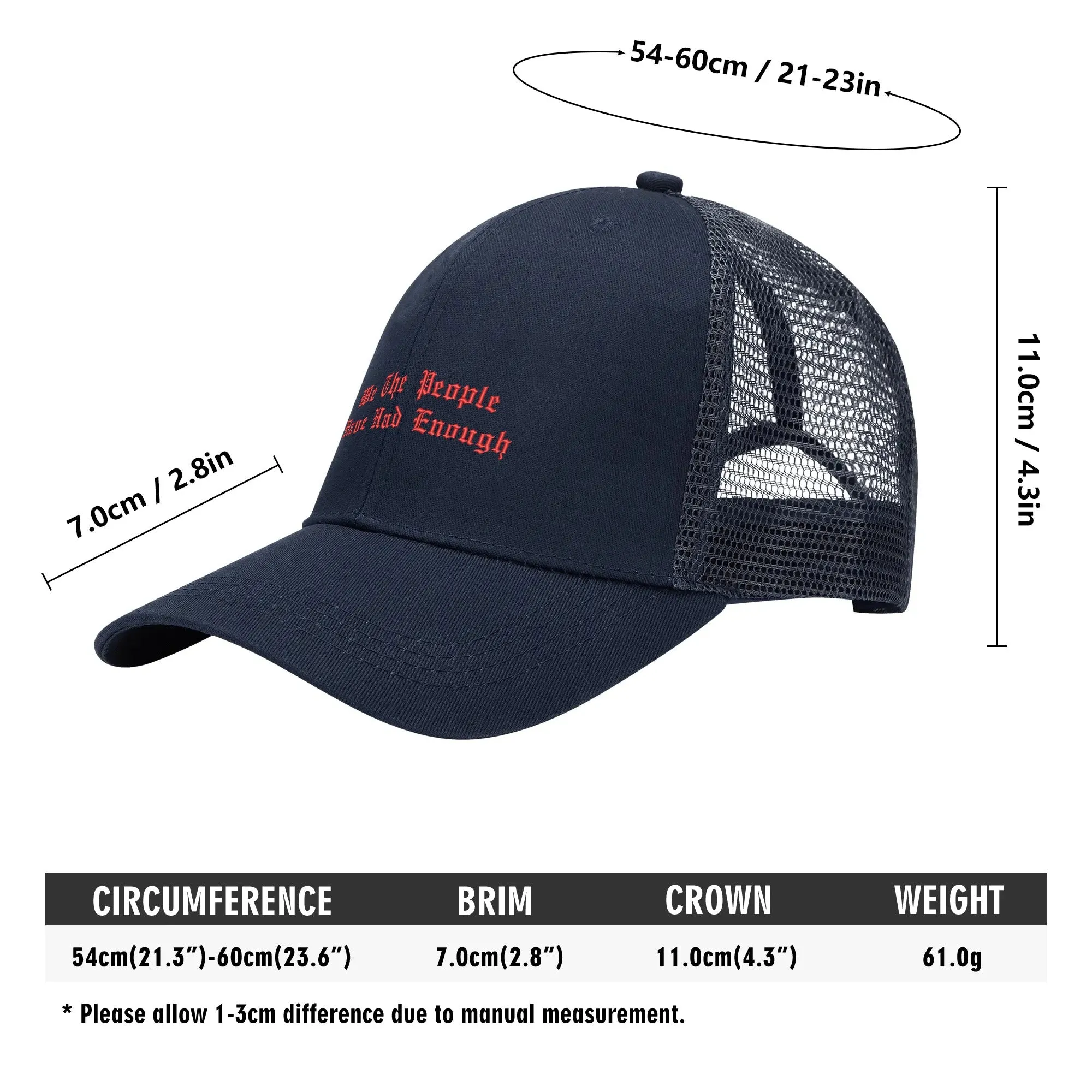 We The People Have Had Enough Emobrideried Trucker Hat