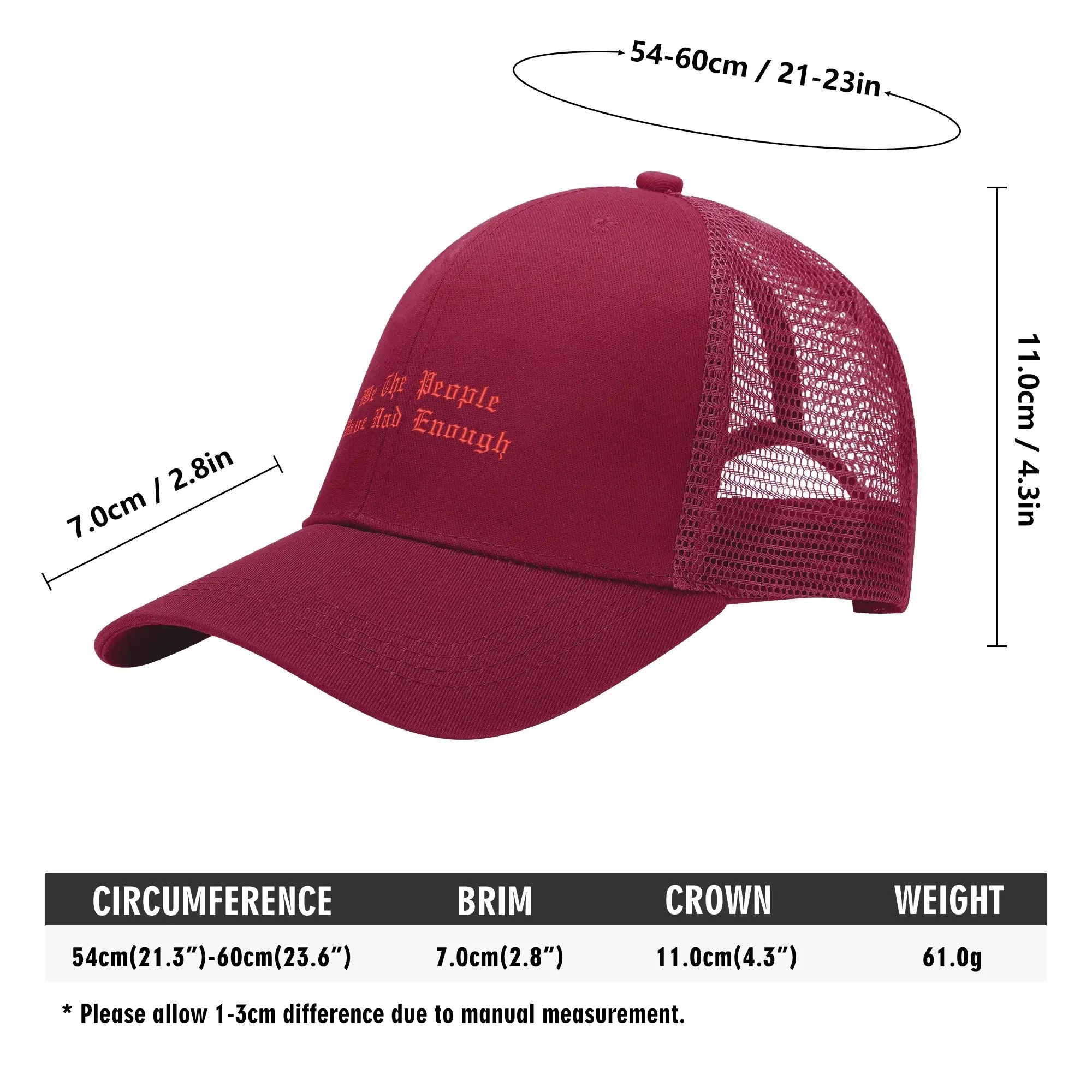 We The People Have Had Enough Emobrideried Trucker Hat