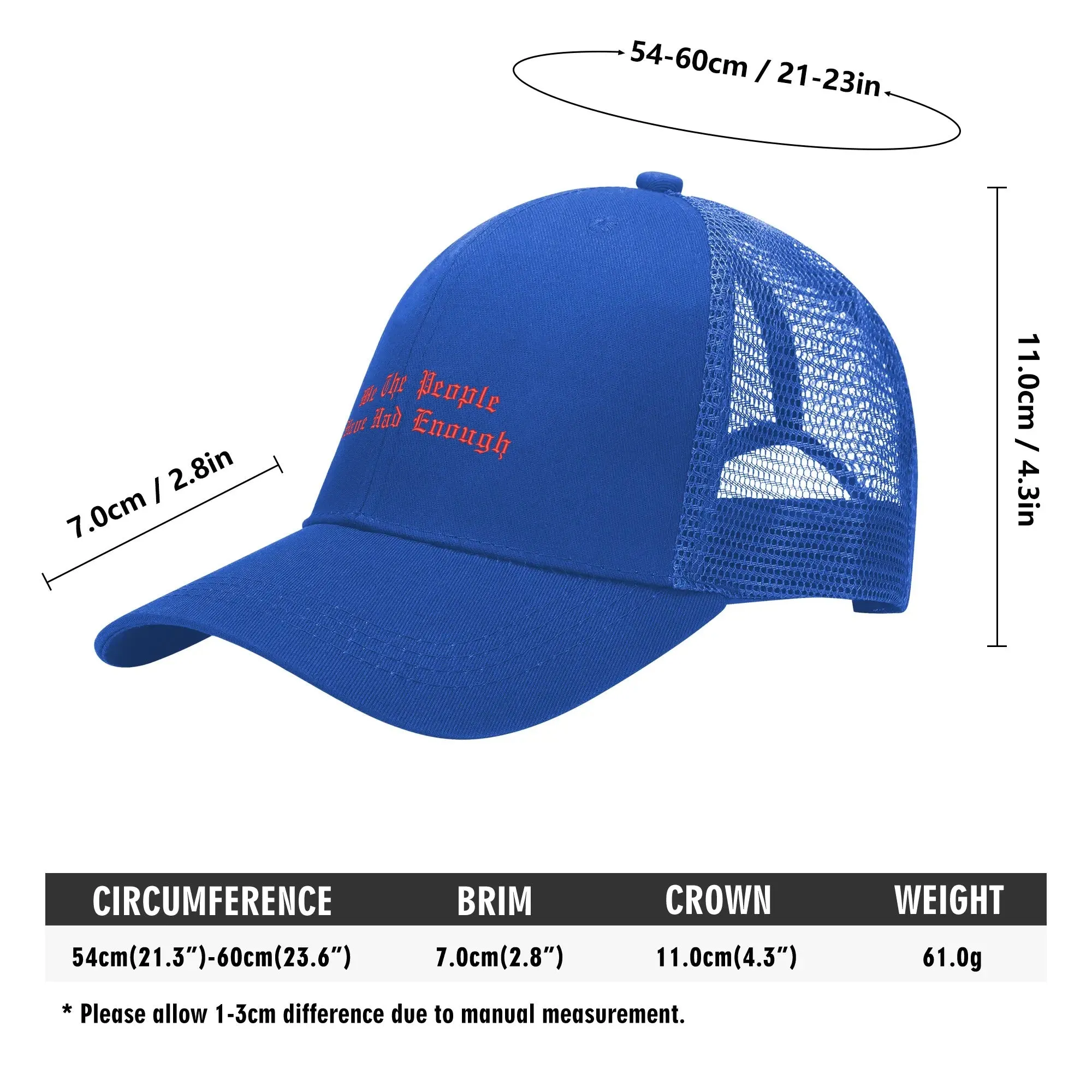 We The People Have Had Enough Emobrideried Trucker Hat