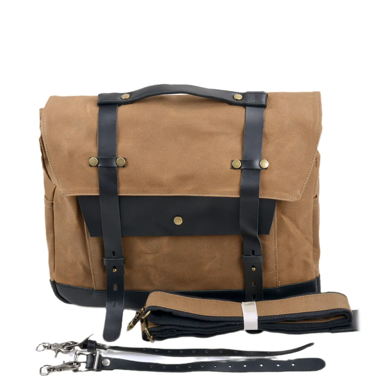 XIEYINSHE 2025 Retro motorcycle bag, waterproof knight bag, pack bag, tail bag, cycling equipment, side bag, locomotive helmet bag.